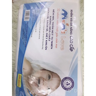 Khăn vải khô đa năng Moms Love ( Bịch 300 tờ )