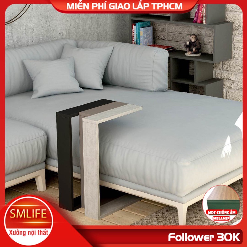 Bàn gỗ cạnh Sofa hiện đại SMLIFE Stanley | Gỗ MDF dày 17mm chống ẩm | D30xR40xC55cm