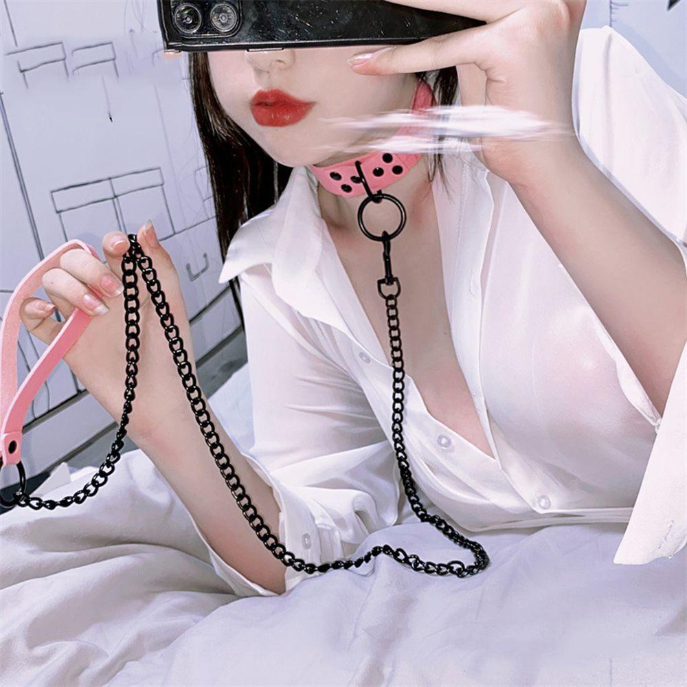 Vòng Cổ Choker Bằng Da PU Đính Nơ Trái Tim Rỗng Hóa Trang Lolita Đáng Yêu Dành Cho Bạn Nữ
