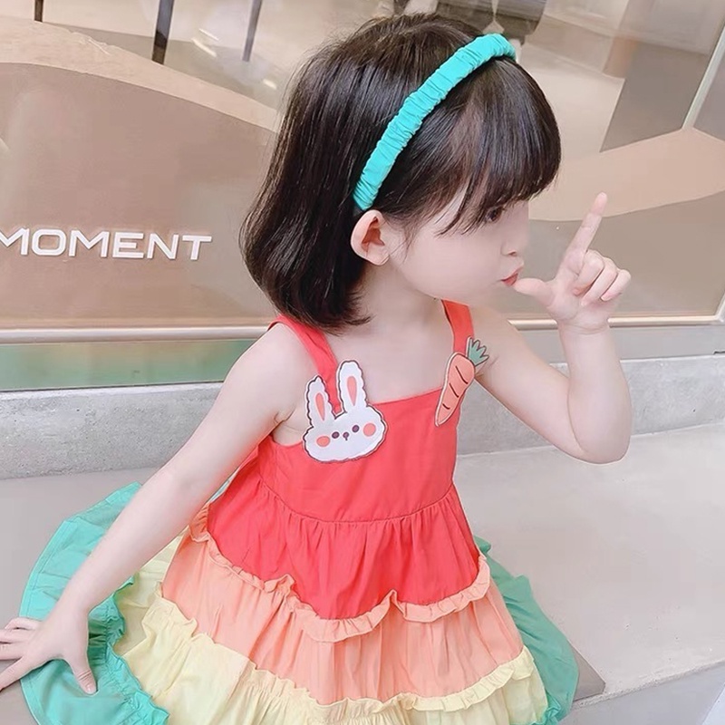 Trẻ Em Ăn Mặc Bé Gái Thời Trang Thỏ Cầu Vồng Hoạt Hình