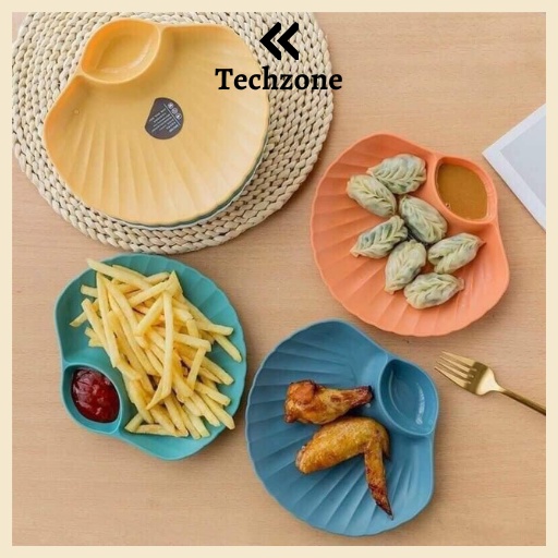 Đĩa Nhựa Đựng Thức Ăn Hình Vỏ Sò - Techzone