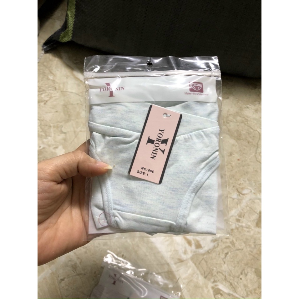 [CÓ SIZE 40-75KG] Quần lót bầu cotton lụa cao cấp cạp chéo HÀNG VIỆT NAM vải mềm mát kháng khuẩn LÓT MÀU TRẮNG giúp bầu