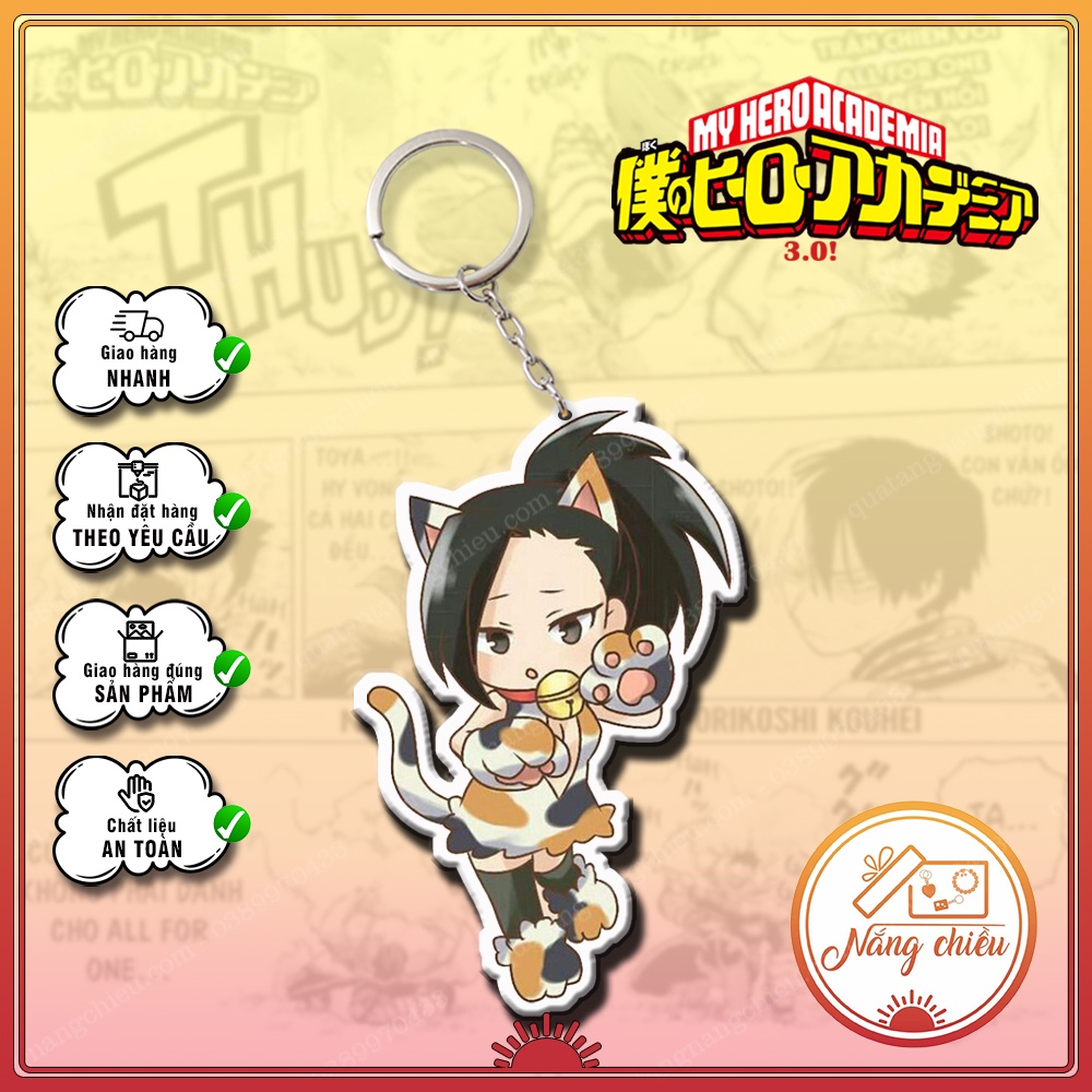Móc khóa Dày In Sắc Nét 2 Mặt Anmie Học viện siêu anh hùng Midoriya Izuku,shouto, bakugo,Kirishima