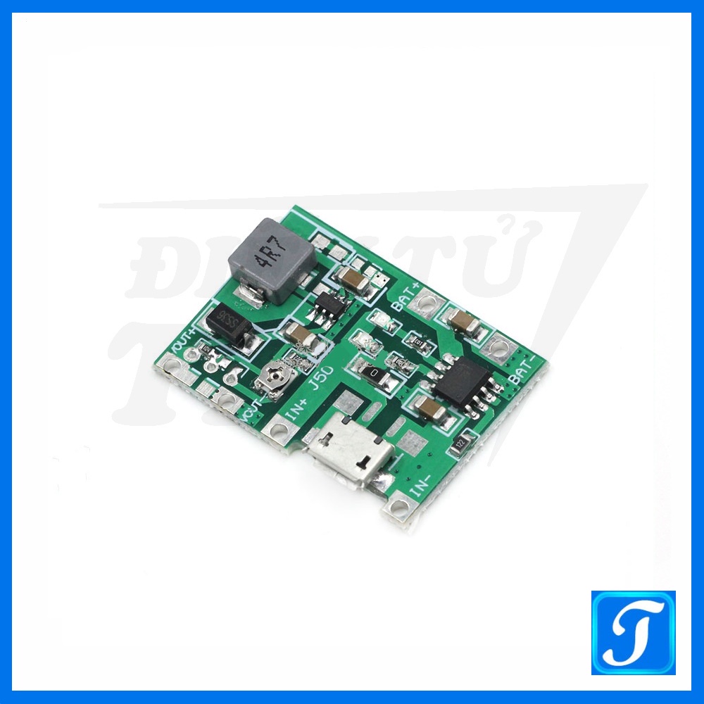 Mạch Sạc Pin Li-on 2S Tích Hợp Tăng áp 3.7v 9v 5v 2a 4.3-27v TC4056