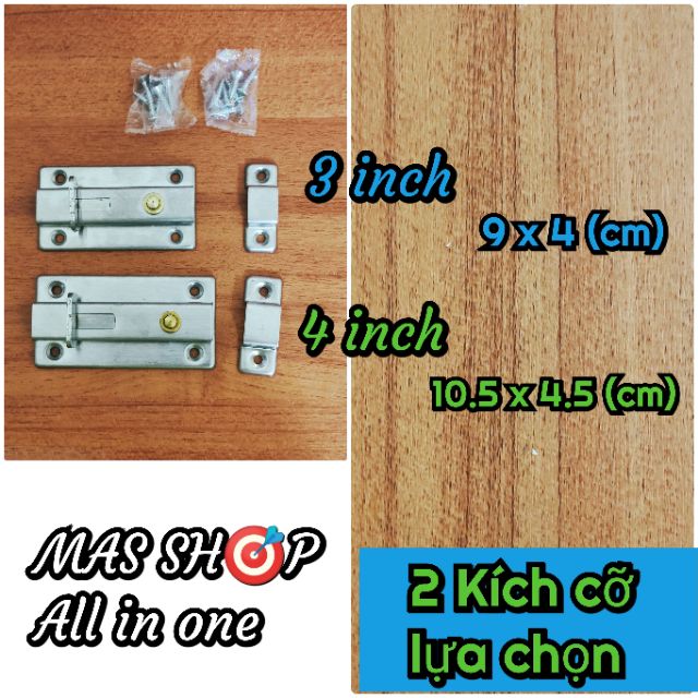 Then chốt gài cửa INOX 100% / Kiểu dáng độc đáo chất lượng cao