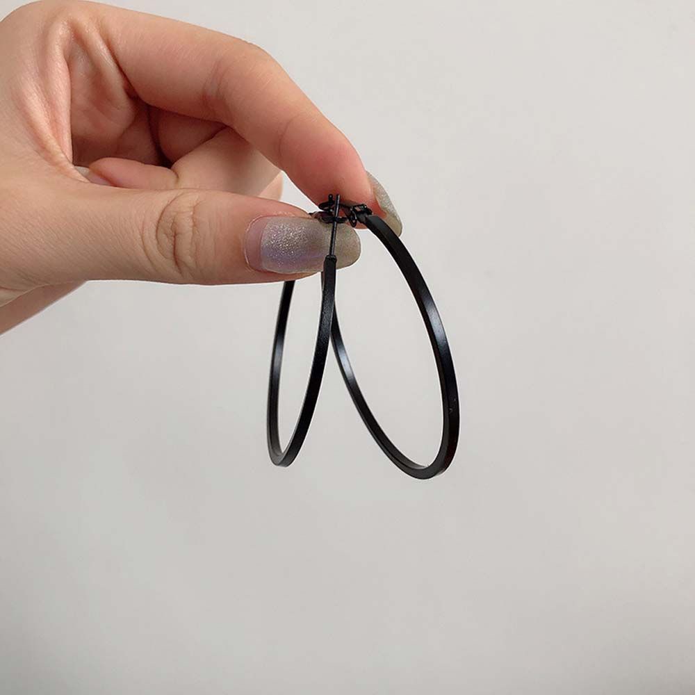 Khuyên tai tròn hợp kim đơn giản thời trang dành cho nữ