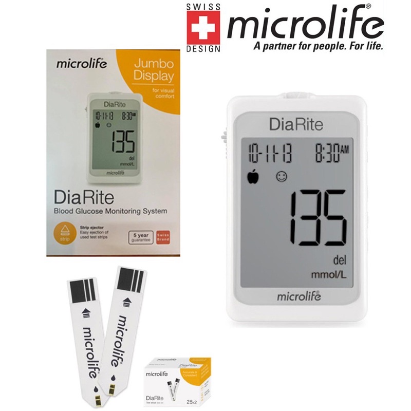 Que thử đường huyết Microlife DiaRite BGM Test (50 que)