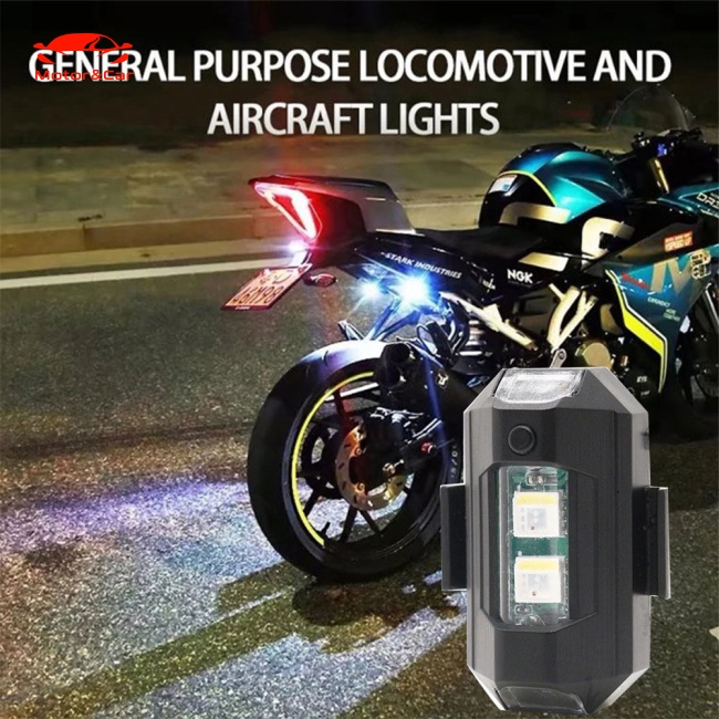Đèn Led Nhấp Nháy Cảnh Báo Gắn Đuôi Xe Máy Điều Khiển Từ Xa Có Thể Sạc Lại