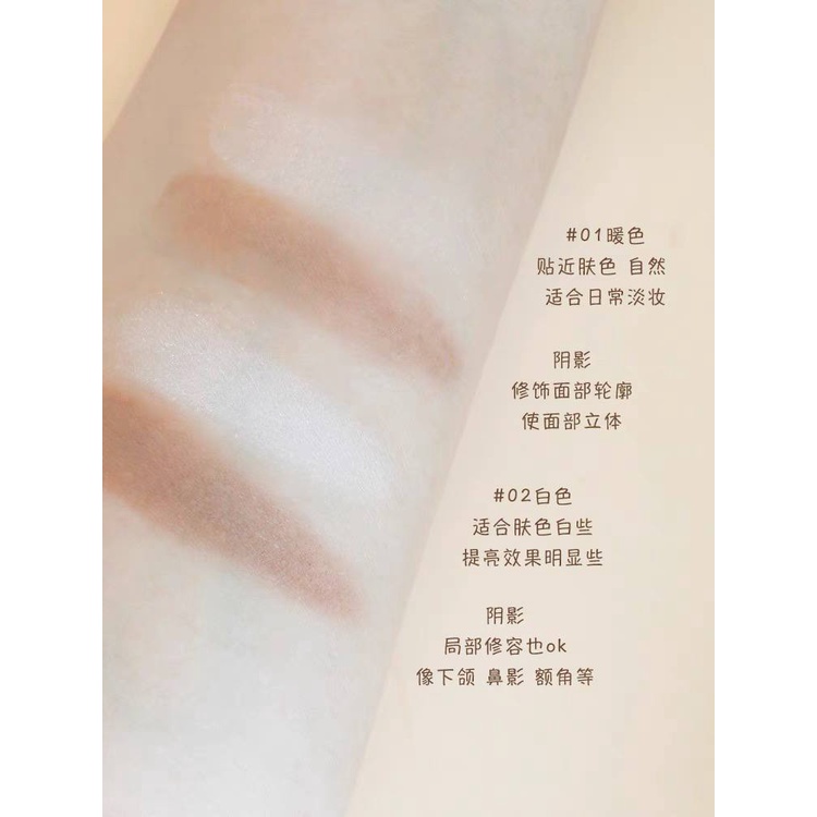 Bảng Phấn Tạo khối - Highlight - Che khuyết điểm 2 ô Zu Cosmetics