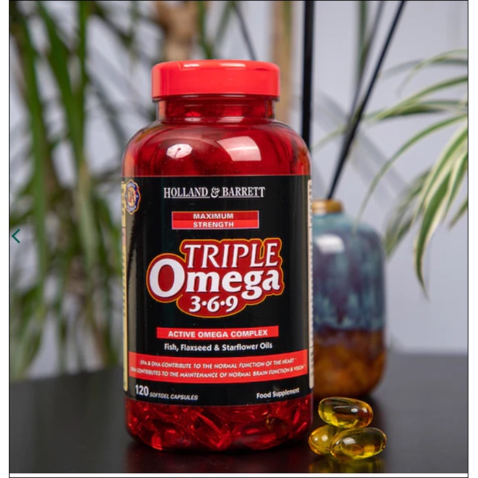 Triple Omega 3-6-9 [120 viên] - Viên uống sáng mắt, bổ não, bảo vệ tim mạch