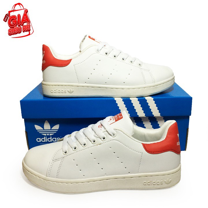 [Miễn phí ship] Giày Thể Thao Nam - Nữ Add Stan Smith Gót Đỏ