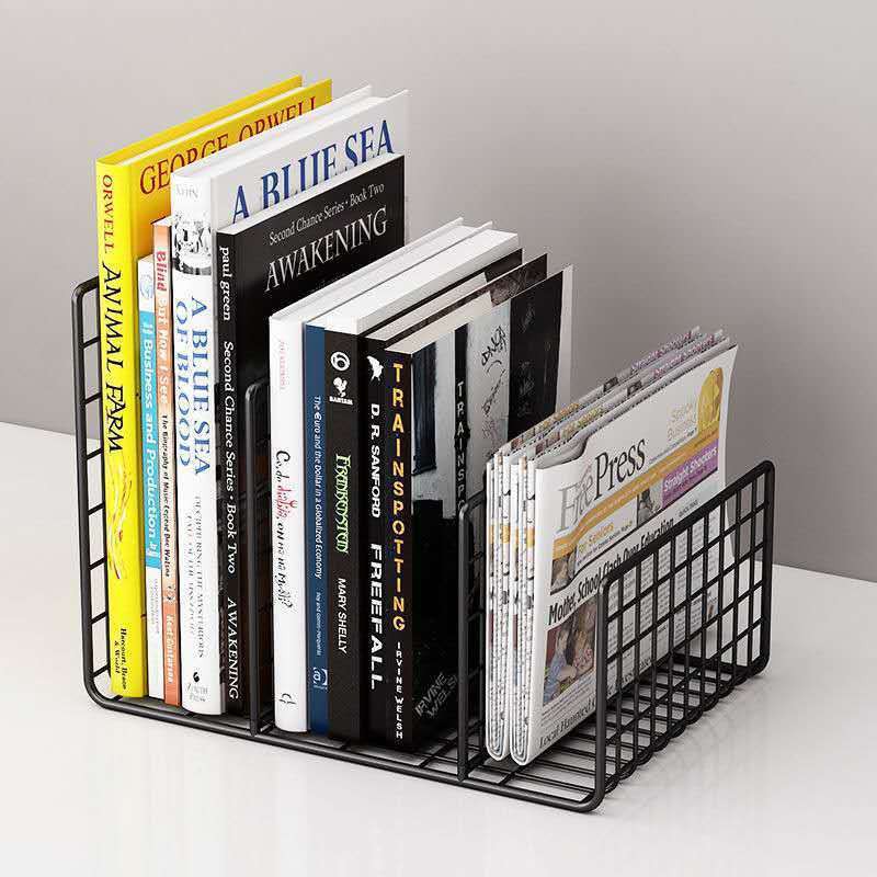 ♙▲﹉Kệ sách để bàn sắt mỹ thuật kim loại Đơn giản trong văn phòng làm việc nhỏ Lưu trữ tạp chí tổ chức