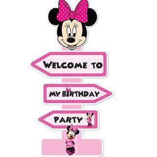 Cây welcome có sẫn chủ để Minnie Hồng