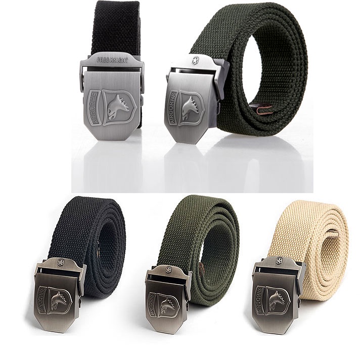 Dây Nịt Nam Cao Cấp, Thắt Lưng Nam Vải Dù Mặt Khóa Hợp Kim Thép Chống Ghỉ Dây Bền Đẹp