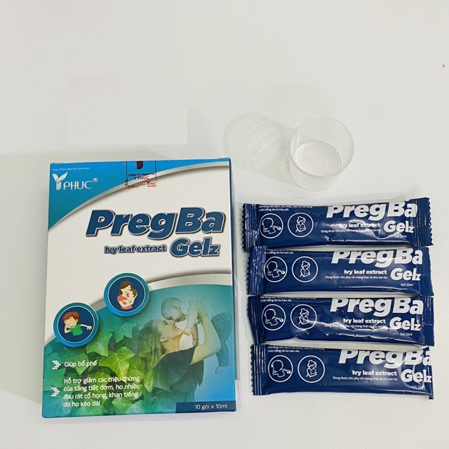 BỔ PHẾ PREGBA GELZ – Hỗ trợ giảm ho, đau rát họng, dùng được cho mẹ bầu, trẻ sơ sinh (10 GÓI)