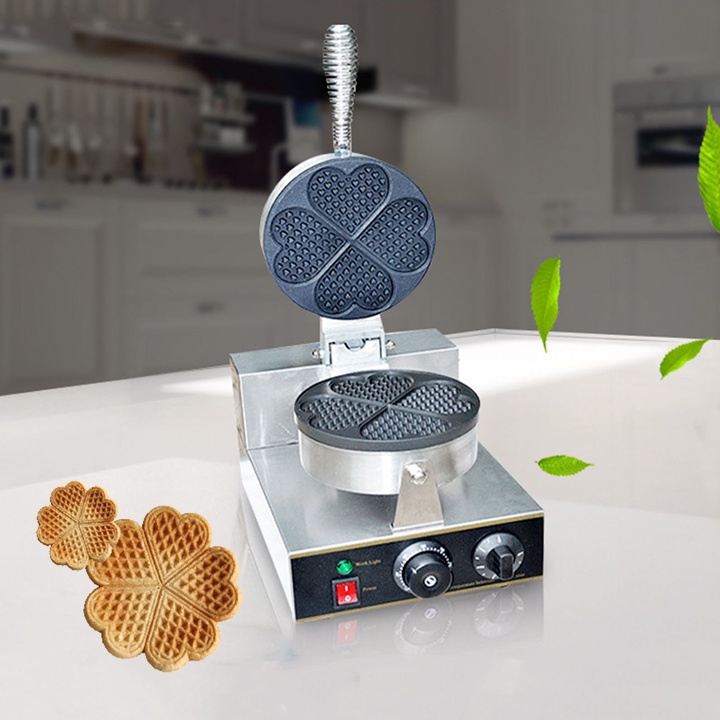 Máy Làm Bánh Waffle Công Nghiệp Khuôn Trái Tim