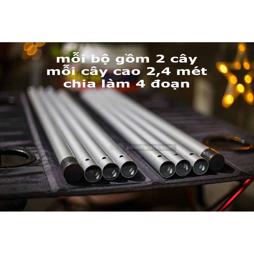 Bộ 2 cây chống tăng tarp cao 2.4 mét chịu lực lớn