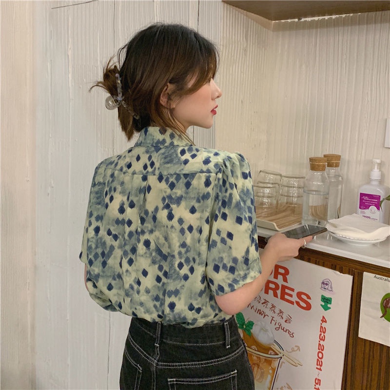 Áo Sơ Mi Tay Ngắn Dáng Rộng Phong Cách Hong Kong Thời Trang Mùa Hè Mới Cho Nữ