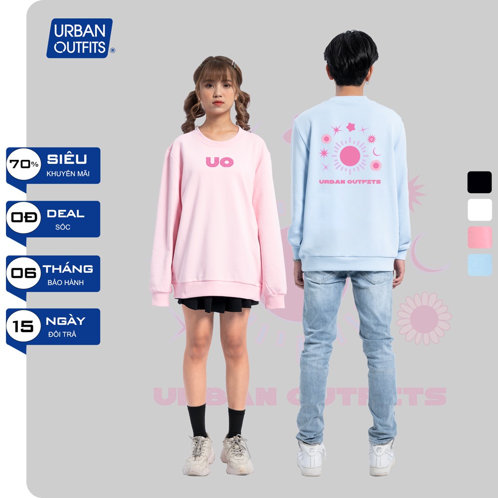 Áo Sweater Form Rộng Nữ Nam URBAN OUTFITS In Mặt Trời UO SWO33 Thun Cotton Nỉ 4 Chiều Local Brand