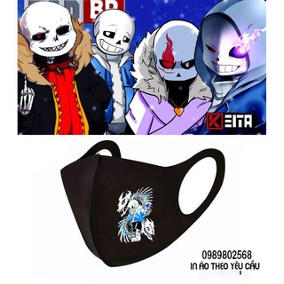 Khẩu Trang In Hình Sans Undertale Chống Bụi