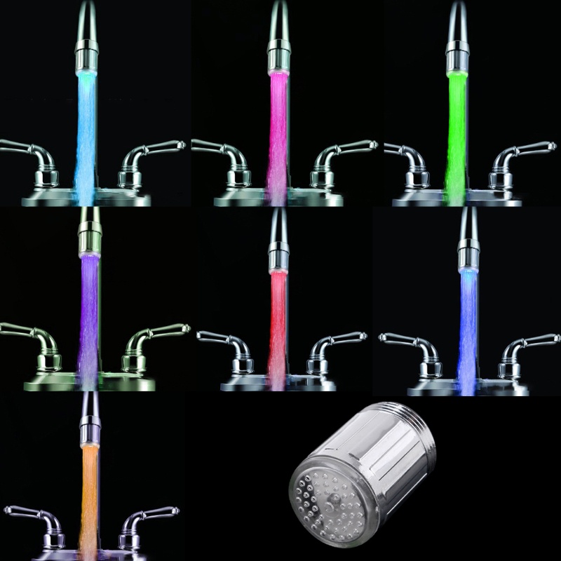 Vòi Nước Có Đèn LED Thay Đổi Màu Sắc Đa Năng Dành Cho Bồn Rửa Chén