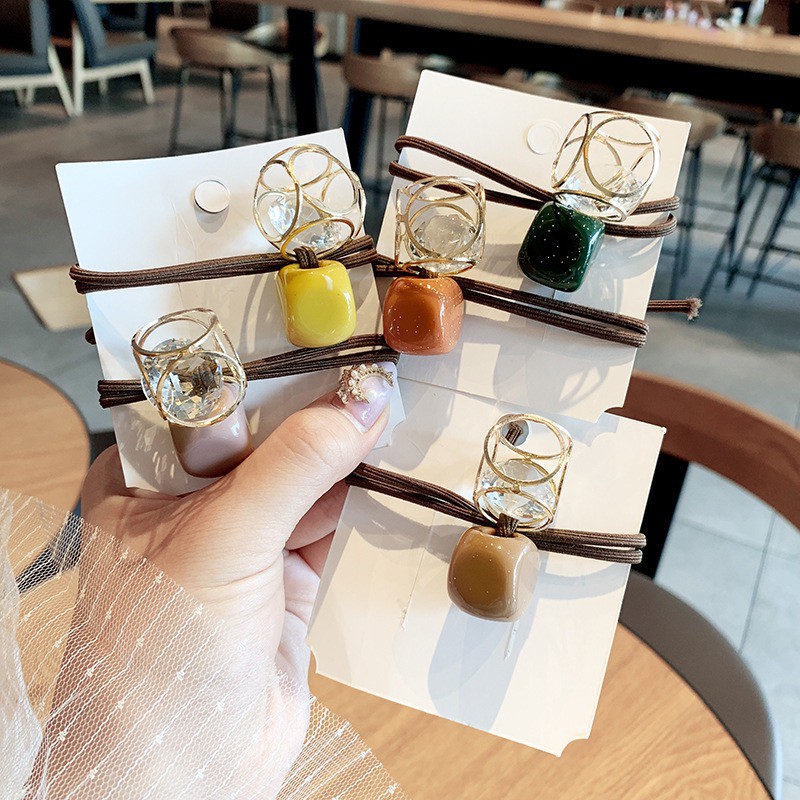 Dây Buộc Tóc Đính Đá Xinh Xắn Dành Cho Nữ