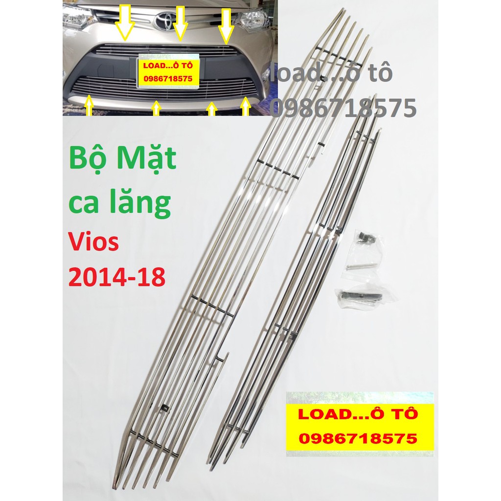 Ốp mặt ca lăng kẻ ngang VIos 2014-2018, Ốp mặt calang vios