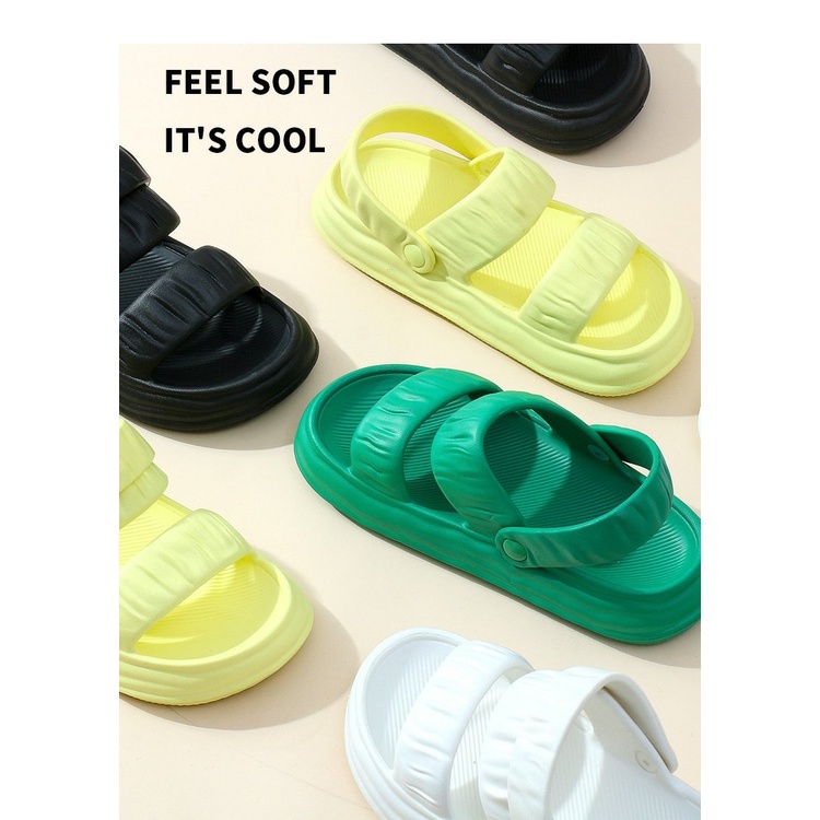 Giày Sandal EVA Đế Dày Tăng Chiều Cao Hai Cách Mang Thời Trang Mùa Hè Dễ Phối Đồ Cho Nữ