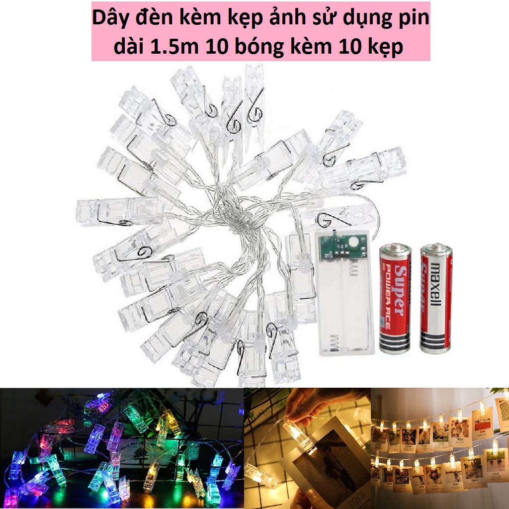 Dây đèn kèm kẹp ảnh, Dây kẹp ảnh có đèn, Đèn led trang trí NCDS53