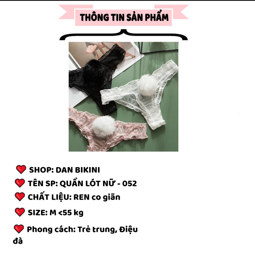 Quần Lót Lọt Khe - Quần Lót Ren Nữ Lọt Khe tôn vòng 1 gợi cảm sexy mã 052