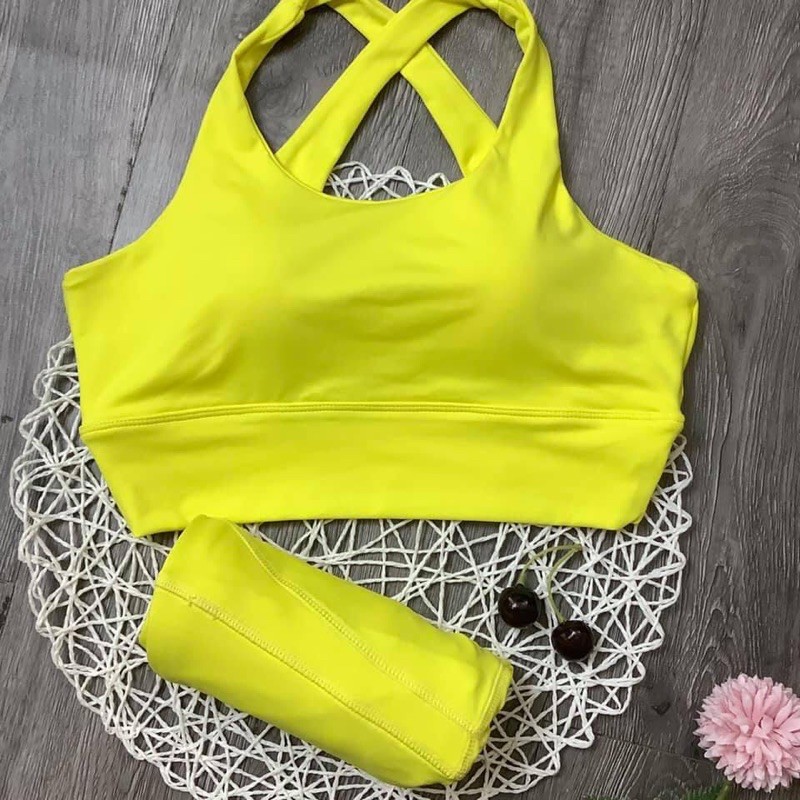 Set bra dây chéo cao cấp tập gym,yoga và thể thao