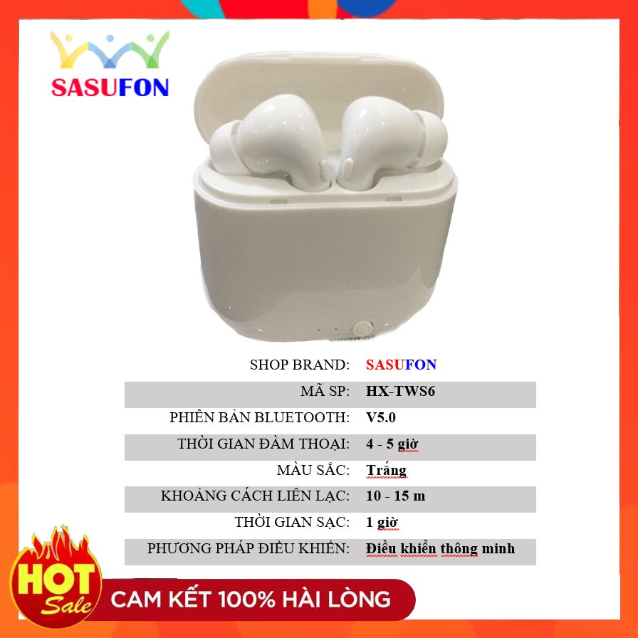 Tai nghe bluetooth cao cấp TWS5 - Chống Ồn Chủ Động - Dùng Cho IOS Và Android - Tự Động Kết Nối - Cảm Biến Nhạy