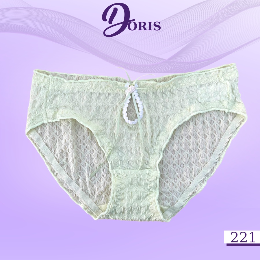 Quần lót cotton xốp co dãn họa tiết nơ xinh xắn DORIS - 221