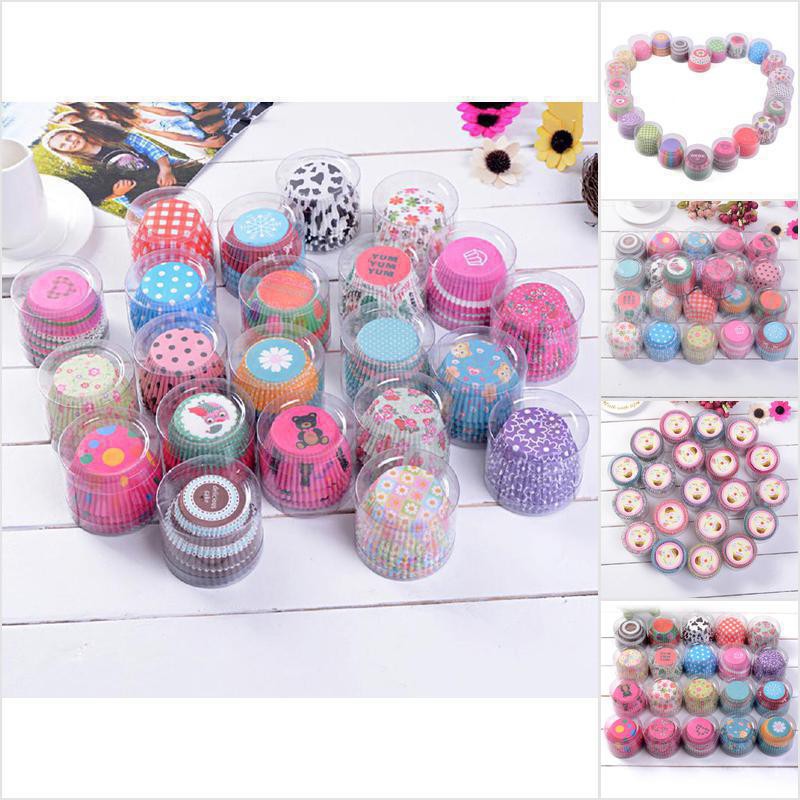 Set 100 CốC GiấY ĐựNg BáNh Cupcake