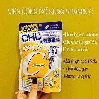 Viên bổ sung Vitamin C, viên bổ sung Collagen 60 ngày Nhật Bản