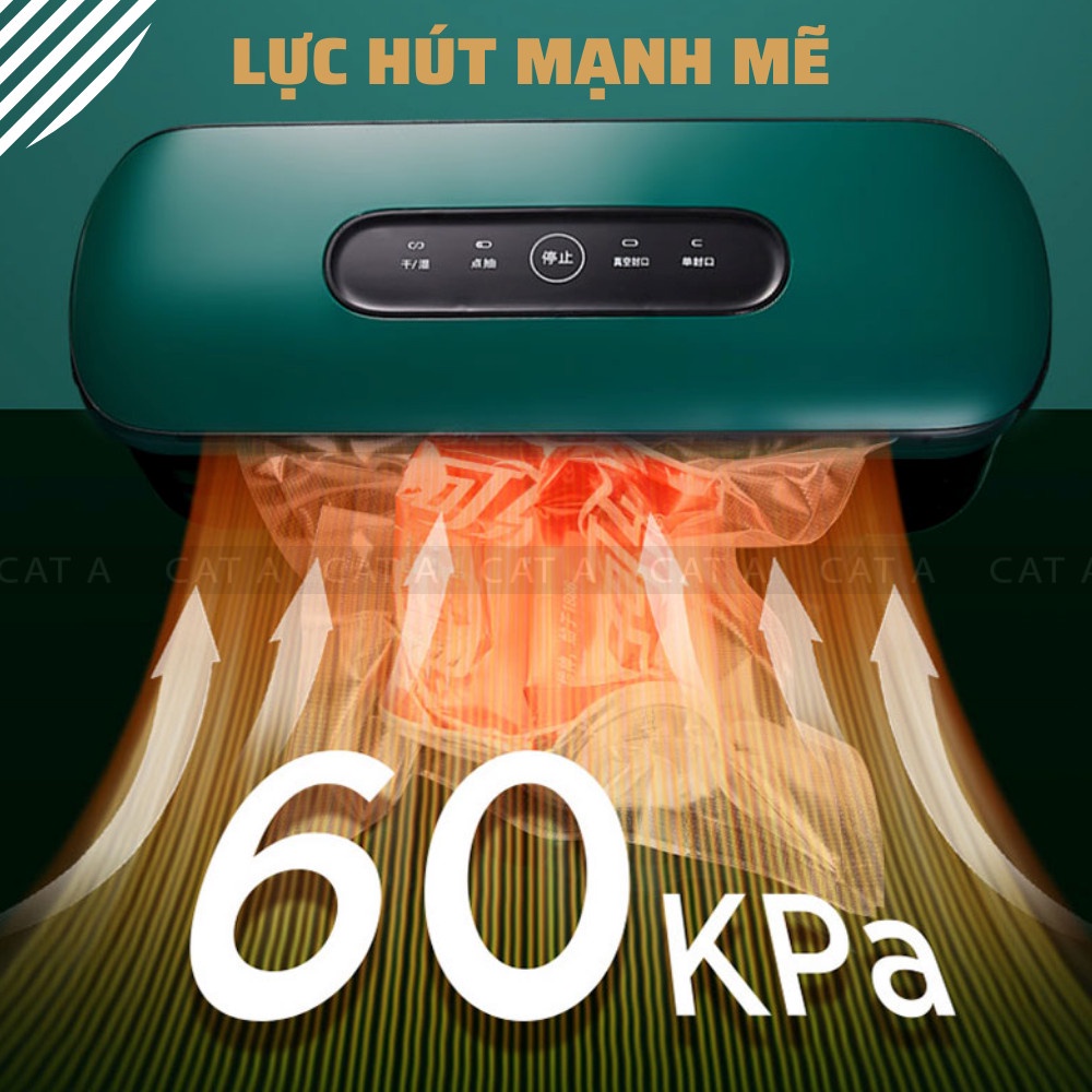 Máy Hút Chân Không Thực Phẩm - Máy Hàn Miệng Túi Kalas - Tặng 10 túi hút, Cao cấp