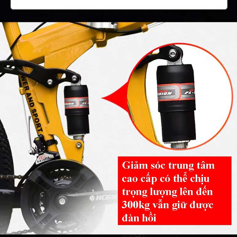 XE ĐẠP ĐỊA HÌNH THỂ THAO KHUNG GẤP