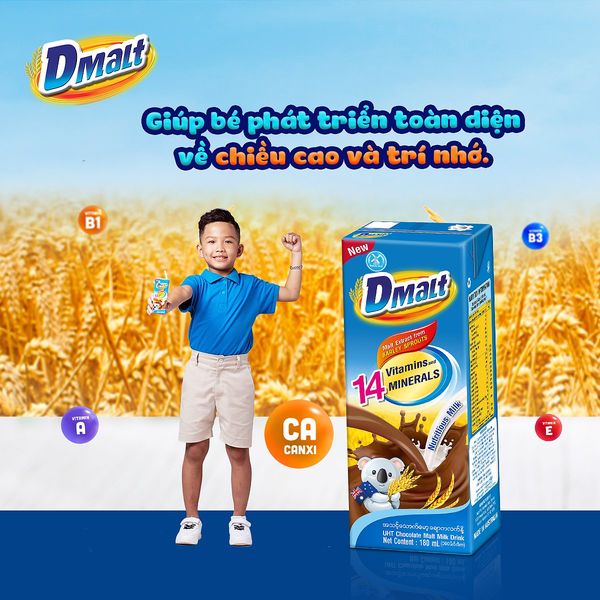 1 Thùng Sữa Lúa Mạch Dutch Mill Dmalt Socola 180ml