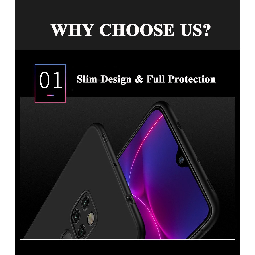Ốp điện thoại silicon siêu mỏng mặt nhám bảo vệ điện thoại Huawei Mate 20 X P30 Pro