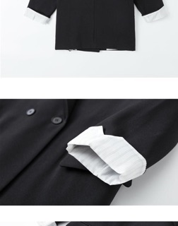 (Sẵn S) Áo blazer basic xắn tay cho nữ