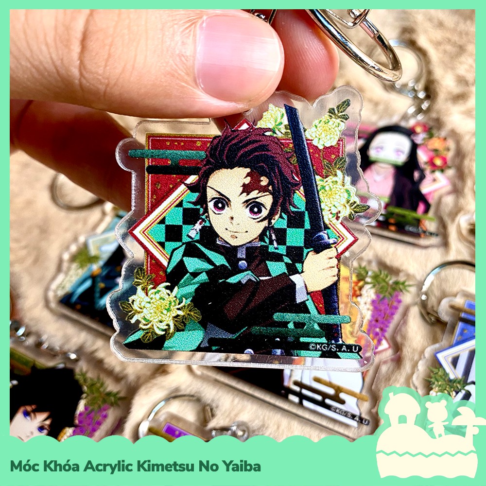 [Sẵn VN] Móc Khóa Acrylic TGDQ Kimetsu No Yaiba Demon Slayer Dáng Điệu Nhiều Nhân Vật