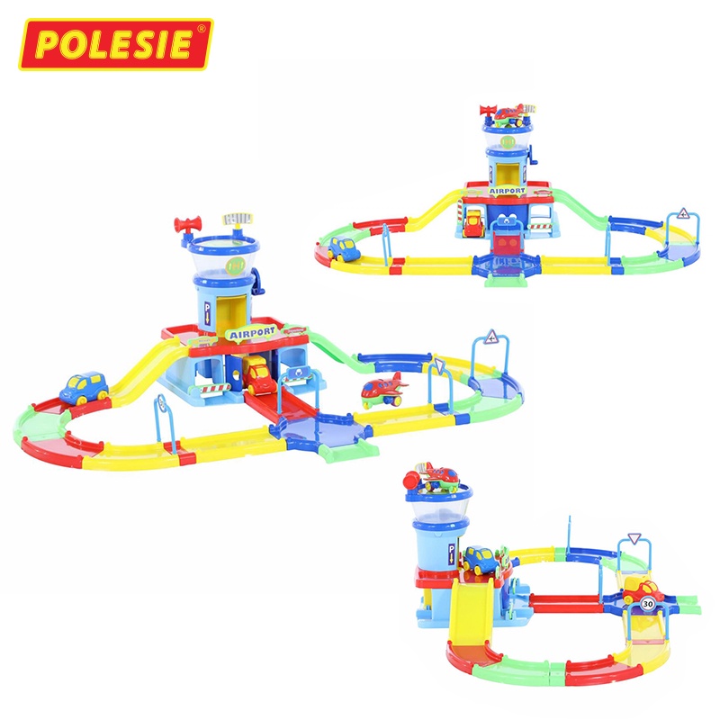 Đồ Chơi Mô Hình Sân Bay và Đường Phố Kèm Xe Ô tô Nhựa Nguyên Sinh Nhập Khẩu Châu Âu Chính Hãng POLESIE 40404