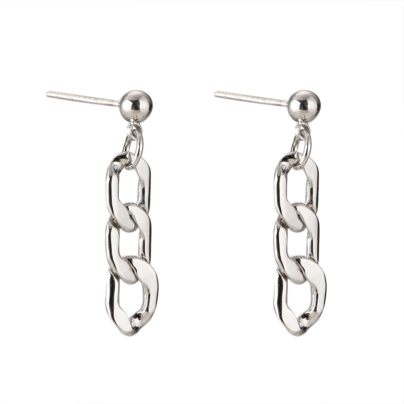 Bông Tai Mạ Bạc Hình Tròn Nhỏ Phong Cách hip hop punk Hàn Quốc Thời Trang Cho Nữ