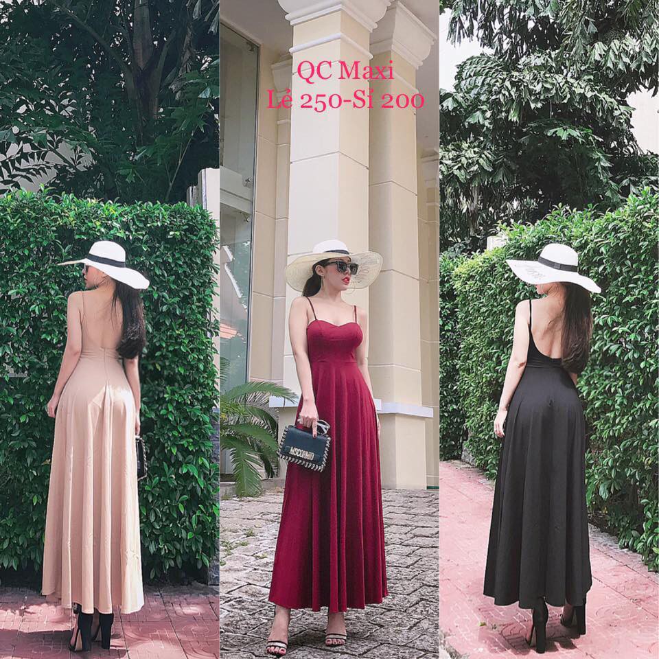 đầm MAXI dài lưng trần (có ảnh thật)