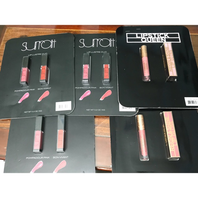 1-Sét son Bộ đôi Surratt Lip Luster Bộ đôi 0,2 oz, Màu hồng & Bon Vivant 2-SALE HOT - lipstick queen (Nữ hoàng son môi )