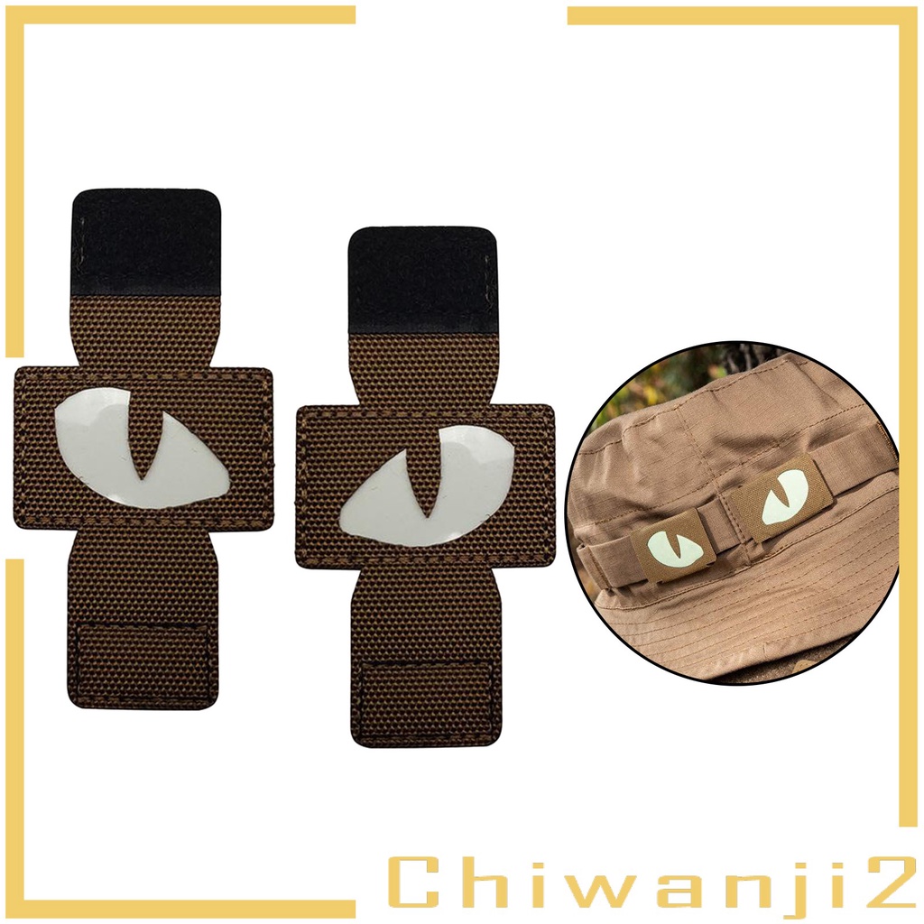 [Chiwanji2] 1 Cặp Miếng Dán Mắt Phát Sáng Trong Bóng Tối Phong Cách Chiến Thuật Màu Xanh Lá Cây