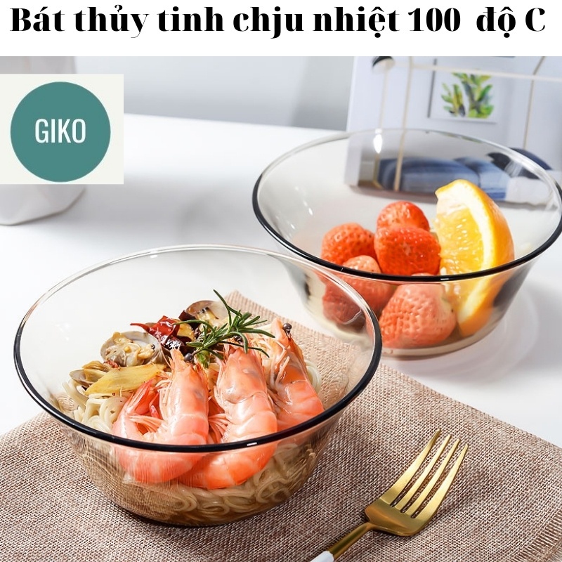 (HÀNG ĐẸP) Bộ Thủy tinh 5 món gồm 1 thố và 4 bát màu hổ phách