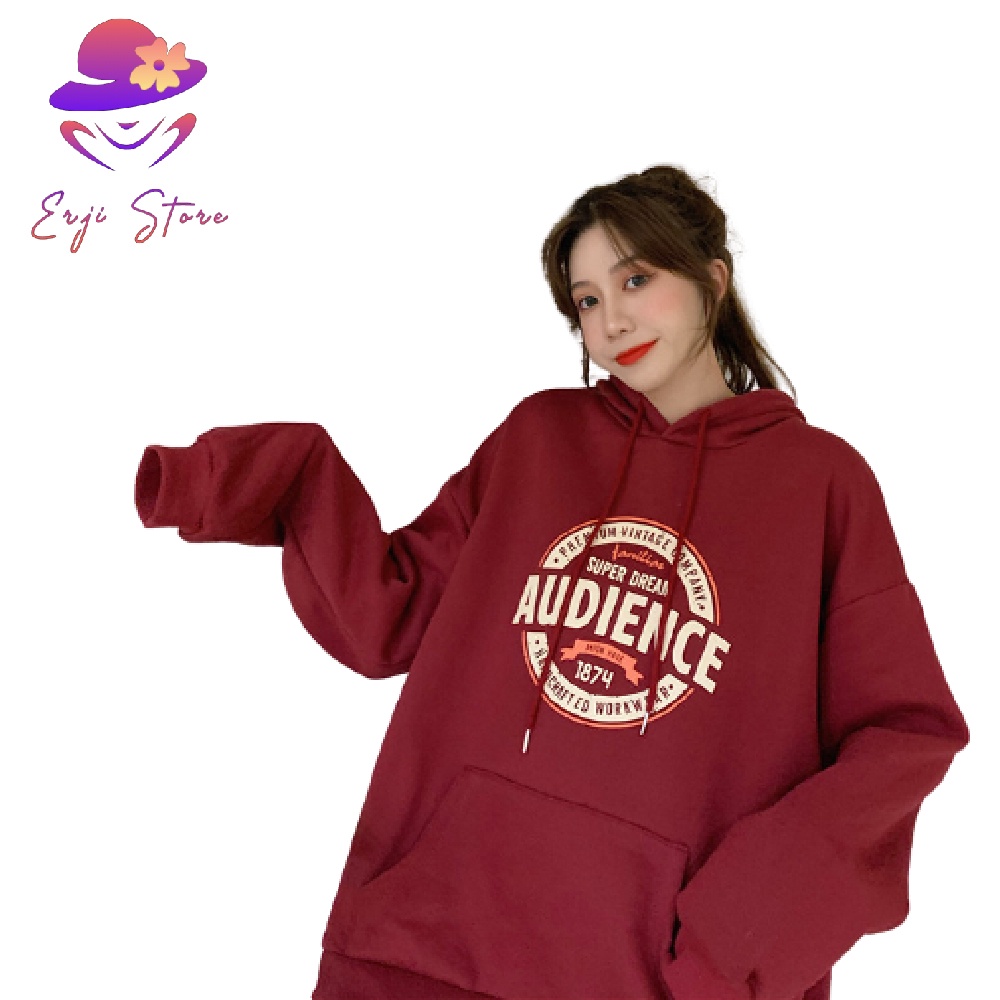 Áo Hoodie AUDIENCE Logo Chữ Tròn Form Rộng Tay Bồng, Áo Hoodie Unisex Form Rộng Nhiều Màu | BigBuy360 - bigbuy360.vn