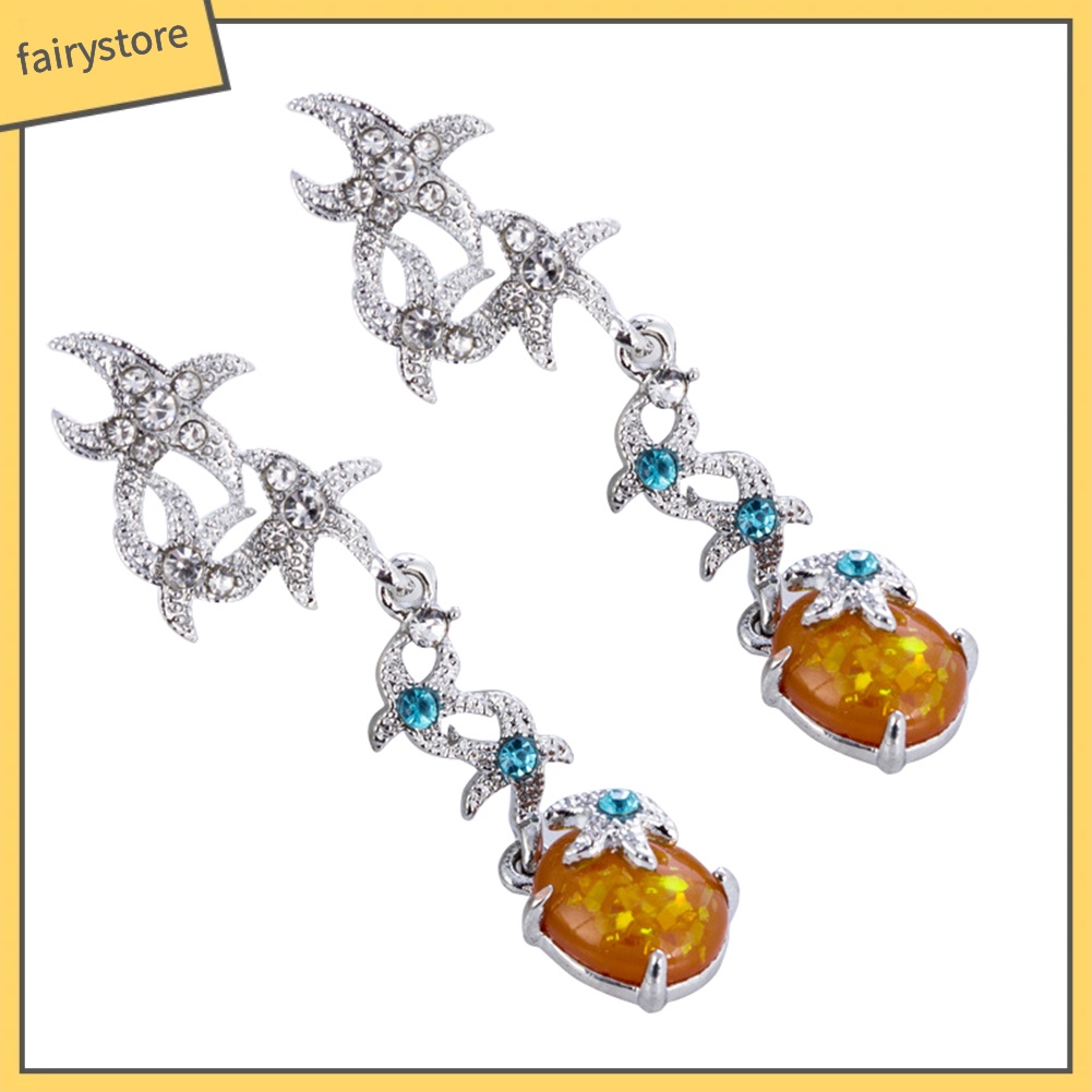 Khuyên Tai Hình Sao Biển Đính Đá Opal Nhân Tạo Thời Trang Dành Cho Nữ