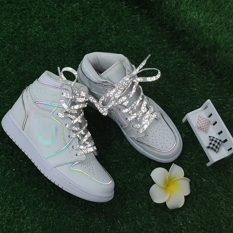 Giày Thể Thao Canvas AJ1AF1 Air Force No. 1970S Họa Tiết Hoa Phản Quang Cá Tính Cho Nam Và Nữ 1 Dây Buộc